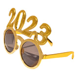 Maxbell New Year Photo Glasses Decorations Photo Prop for Adults Kids Celebration Aureate Pink