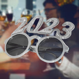 Maxbell New Year Photo Glasses Decorations Photo Prop for Adults Kids Celebration Argent Pink