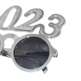 Maxbell New Year Photo Glasses Decorations Photo Prop for Adults Kids Celebration Argent Pink