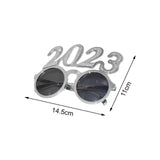 Maxbell New Year Photo Glasses Decorations Photo Prop for Adults Kids Celebration Argent Pink