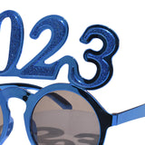 Maxbell New Year Photo Glasses Decorations Photo Prop for Adults Kids Celebration Blue Pink