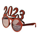 Maxbell New Year Photo Glasses Decorations Photo Prop for Adults Kids Celebration Red