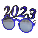 Maxbell New Year Photo Glasses Decorations Photo Prop for Adults Kids Celebration Blue