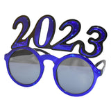 Maxbell New Year Photo Glasses Decorations Photo Prop for Adults Kids Celebration Blue