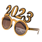 Maxbell New Year Photo Glasses Decorations Photo Prop for Adults Kids Celebration Aureate