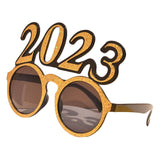 Maxbell New Year Photo Glasses Decorations Photo Prop for Adults Kids Celebration Aureate