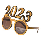 Maxbell New Year Photo Glasses Decorations Photo Prop for Adults Kids Celebration Aureate