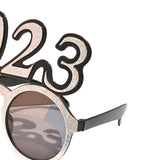 Maxbell New Year Photo Glasses Decorations Photo Prop for Adults Kids Celebration Argent