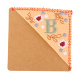 Maxbell Flower Letter Embroidery Bookmark Book Marker Clip Page Stitched Corner Spring B