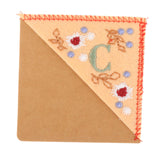 Maxbell Flower Letter Embroidery Bookmark Book Marker Clip Page Stitched Corner C Spring