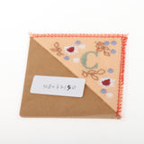 Maxbell Flower Letter Embroidery Bookmark Book Marker Clip Page Stitched Corner C Spring