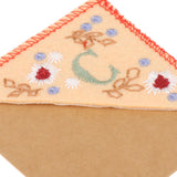 Maxbell Flower Letter Embroidery Bookmark Book Marker Clip Page Stitched Corner C Spring