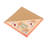 Maxbell Flower Letter Embroidery Bookmark Book Marker Clip Page Stitched Corner Spring D