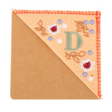 Maxbell Flower Letter Embroidery Bookmark Book Marker Clip Page Stitched Corner Spring D