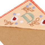 Maxbell Flower Letter Embroidery Bookmark Book Marker Clip Page Stitched Corner Spring D