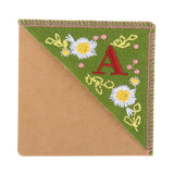 Maxbell Flower Letter Embroidery Bookmark Book Marker Clip Page Stitched Corner Summer A