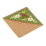 Maxbell Flower Letter Embroidery Bookmark Book Marker Clip Page Stitched Corner Summer A