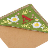 Maxbell Flower Letter Embroidery Bookmark Book Marker Clip Page Stitched Corner Summer A