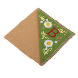Maxbell Flower Letter Embroidery Bookmark Book Marker Clip Page Stitched Corner Summer B