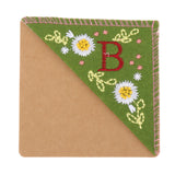 Maxbell Flower Letter Embroidery Bookmark Book Marker Clip Page Stitched Corner Summer B