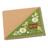 Maxbell Flower Letter Embroidery Bookmark Book Marker Clip Page Stitched Corner Summer B
