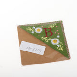 Maxbell Flower Letter Embroidery Bookmark Book Marker Clip Page Stitched Corner Summer B