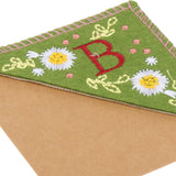 Maxbell Flower Letter Embroidery Bookmark Book Marker Clip Page Stitched Corner Summer B