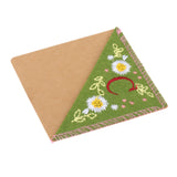 Maxbell Flower Letter Embroidery Bookmark Book Marker Clip Page Stitched Corner Summer C