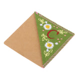 Maxbell Flower Letter Embroidery Bookmark Book Marker Clip Page Stitched Corner Summer C