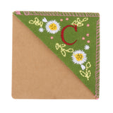 Maxbell Flower Letter Embroidery Bookmark Book Marker Clip Page Stitched Corner Summer C