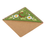 Maxbell Flower Letter Embroidery Bookmark Book Marker Clip Page Stitched Corner Summer C