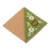 Maxbell Flower Letter Embroidery Bookmark Book Marker Clip Page Stitched Corner Summer D