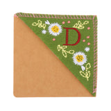 Maxbell Flower Letter Embroidery Bookmark Book Marker Clip Page Stitched Corner Summer D