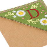 Maxbell Flower Letter Embroidery Bookmark Book Marker Clip Page Stitched Corner Summer D