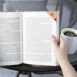 Maxbell Flower Letter Embroidery Bookmark Book Marker Clip Page Stitched Corner Autumn B