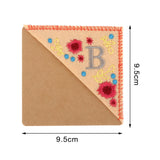 Maxbell Flower Letter Embroidery Bookmark Book Marker Clip Page Stitched Corner Autumn B