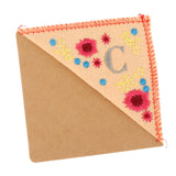Maxbell Flower Letter Embroidery Bookmark Book Marker Clip Page Stitched Corner Autumn C