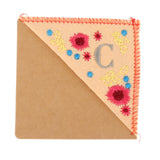 Maxbell Flower Letter Embroidery Bookmark Book Marker Clip Page Stitched Corner Autumn C