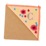 Maxbell Flower Letter Embroidery Bookmark Book Marker Clip Page Stitched Corner Autumn C