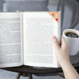 Maxbell Flower Letter Embroidery Bookmark Book Marker Clip Page Stitched Corner Autumn C
