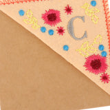 Maxbell Flower Letter Embroidery Bookmark Book Marker Clip Page Stitched Corner Autumn C