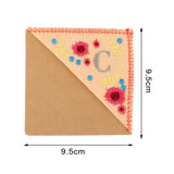 Maxbell Flower Letter Embroidery Bookmark Book Marker Clip Page Stitched Corner Autumn C