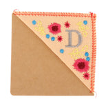Maxbell Flower Letter Embroidery Bookmark Book Marker Clip Page Stitched Corner Autumn D