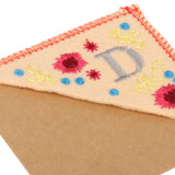 Maxbell Flower Letter Embroidery Bookmark Book Marker Clip Page Stitched Corner Autumn D