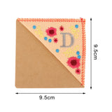 Maxbell Flower Letter Embroidery Bookmark Book Marker Clip Page Stitched Corner Autumn D
