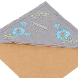 Maxbell Flower Letter Embroidery Bookmark Book Marker Clip Page Stitched Corner Winter A