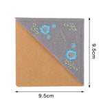 Maxbell Flower Letter Embroidery Bookmark Book Marker Clip Page Stitched Corner Winter A