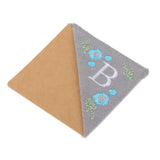 Maxbell Flower Letter Embroidery Bookmark Book Marker Clip Page Stitched Corner Winter B