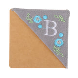 Maxbell Flower Letter Embroidery Bookmark Book Marker Clip Page Stitched Corner Winter B