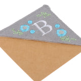 Maxbell Flower Letter Embroidery Bookmark Book Marker Clip Page Stitched Corner Winter B